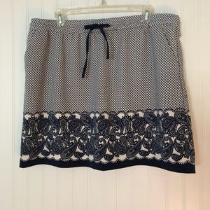 Lucy and Laurel XL Blue Mini Skirt
